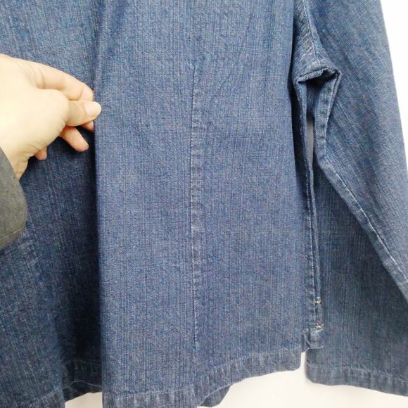 Vintage New Direction Southwestern Embroidered Jacket Sz L Blue Denim Beaded NOS - Picture 10 of 11